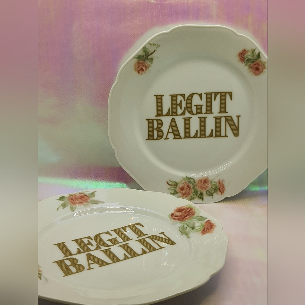 Vintage Display Plate Twista Lyrics Legit Ballin In Money Font